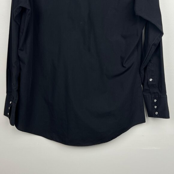 Vintage Sheplers Men's Black Pearl Snap Button Up Western Shirt Size 16-34 - Picture 5 of 7